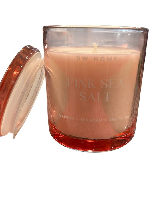 DW Home Other - DW Home Pink Sea Salt Scented Candle - Soft Pink Glass